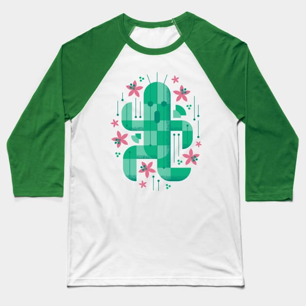 Cactus Blossoms Baseball T-Shirt by TravisPixels